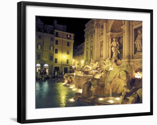 Trevi Fountain at Night, Rome, Italy-Connie Ricca-Framed Photographic Print