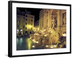 Trevi Fountain at Night, Rome, Italy-Connie Ricca-Framed Photographic Print