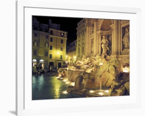 Trevi Fountain at Night, Rome, Italy-Connie Ricca-Framed Photographic Print