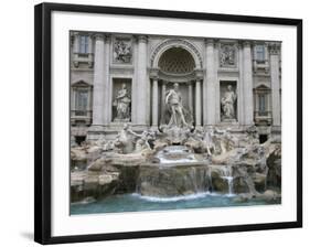 Trevi Fountain by Nicola Salvi Dating from the 17th Century, Rome, Lazio, Italy, Europe-Godong-Framed Photographic Print