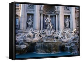 Trevi Fountain, Created by Nicola Salvi, Rome, Italy-Martin Moos-Framed Stretched Canvas