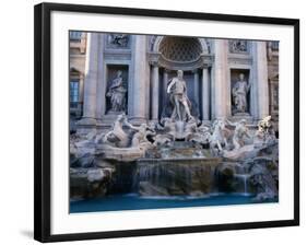 Trevi Fountain, Created by Nicola Salvi, Rome, Italy-Martin Moos-Framed Photographic Print