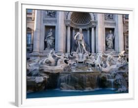 Trevi Fountain, Created by Nicola Salvi, Rome, Italy-Martin Moos-Framed Photographic Print