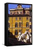 Trevi Fountain Detail, Rome, Italy-John Miller-Framed Stretched Canvas
