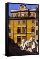 Trevi Fountain Detail, Rome, Italy-John Miller-Framed Stretched Canvas