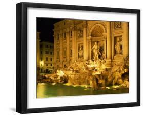 Trevi Fountain Illuminated at Night in Rome, Lazio, Italy, Europe-Nigel Francis-Framed Photographic Print