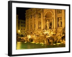 Trevi Fountain Illuminated at Night in Rome, Lazio, Italy, Europe-Nigel Francis-Framed Photographic Print