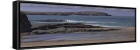 Trevone Bay, February-Tom Hughes-Framed Stretched Canvas