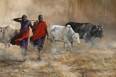 Dusty Cattle Drive-Trevor V. Swanson-Giclee Print