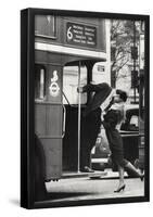 Trevor Watson Bus Stop Photo Print Poster-null-Framed Poster