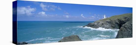 Trevose Lighthouse and Trevose Head, North Cornwall, England, UK-Lee Frost-Stretched Canvas