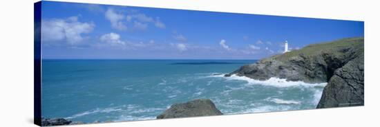 Trevose Lighthouse and Trevose Head, North Cornwall, England, UK-Lee Frost-Stretched Canvas