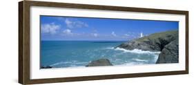 Trevose Lighthouse and Trevose Head, North Cornwall, England, UK-Lee Frost-Framed Photographic Print