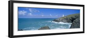 Trevose Lighthouse and Trevose Head, North Cornwall, England, UK-Lee Frost-Framed Photographic Print