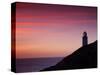 Trevose Lighthouse at Sunset, Near Padstow, Cornwall, Uk. July 2008-Ross Hoddinott-Stretched Canvas