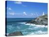 Trevose Lighthouse, Trevose Head, North Coast, Cornwall, England, United Kingdom-Lee Frost-Stretched Canvas