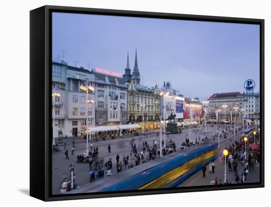 Trg Josip Jelacica Square, Zagreb, Croatia-Walter Bibikow-Framed Stretched Canvas