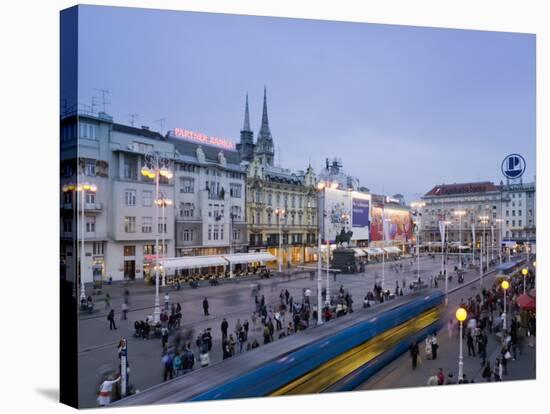 Trg Josip Jelacica Square, Zagreb, Croatia-Walter Bibikow-Stretched Canvas