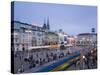 Trg Josip Jelacica Square, Zagreb, Croatia-Walter Bibikow-Stretched Canvas