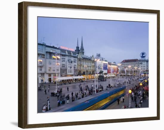 Trg Josip Jelacica Square, Zagreb, Croatia-Walter Bibikow-Framed Photographic Print