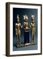 Triad of Osorkon II: Osiris Flanked by Isis and Horus, Third Intermediate Period, circa 874-850 BC-22nd Dynasty Egyptian-Framed Giclee Print