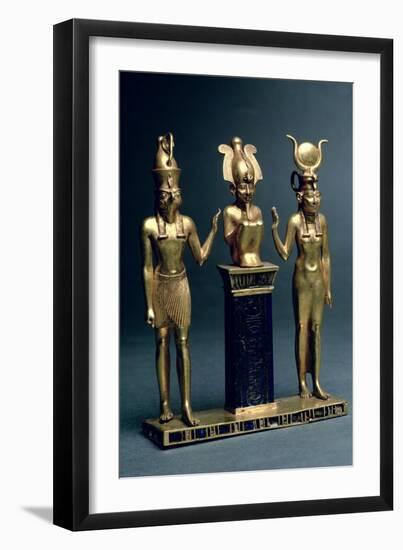 Triad of Osorkon II: Osiris Flanked by Isis and Horus, Third Intermediate Period, circa 874-850 BC-22nd Dynasty Egyptian-Framed Giclee Print