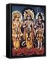 Triad of the Three Major Hindu Gods-B. G. Sharma-Framed Stretched Canvas