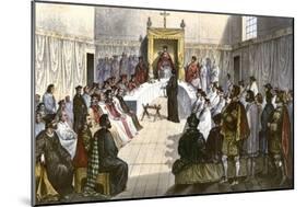 Trial for Heresy during the Spanish Inquisition-null-Mounted Giclee Print