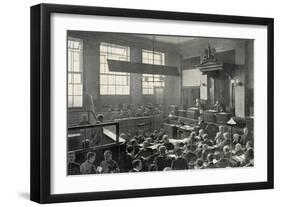 Trial in Progress at the Old Bailey, London-Peter Higginbotham-Framed Art Print