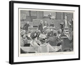 Trial in the Divorce Court London: Cross-Examining a Witness-J. Barnard Davis-Framed Art Print