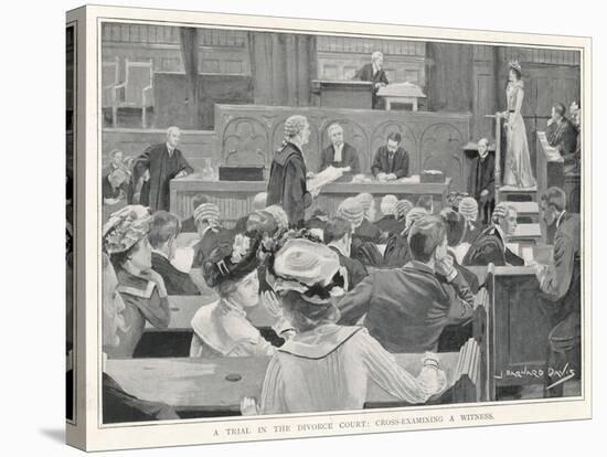 Trial in the Divorce Court London: Cross-Examining a Witness-J. Barnard Davis-Stretched Canvas