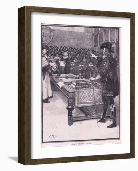 Trial of Charles I Ad 1649-Henry Marriott Paget-Framed Giclee Print