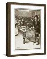 Trial of Charles, Illustration from 'Cassell's Illustrated History of England'-English School-Framed Giclee Print