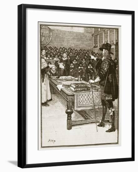 Trial of Charles, Illustration from 'Cassell's Illustrated History of England'-English School-Framed Giclee Print