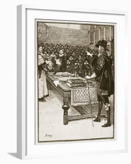 Trial of Charles, Illustration from 'Cassell's Illustrated History of England'-English School-Framed Giclee Print