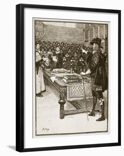 Trial of Charles, Illustration from 'Cassell's Illustrated History of England'-English School-Framed Giclee Print