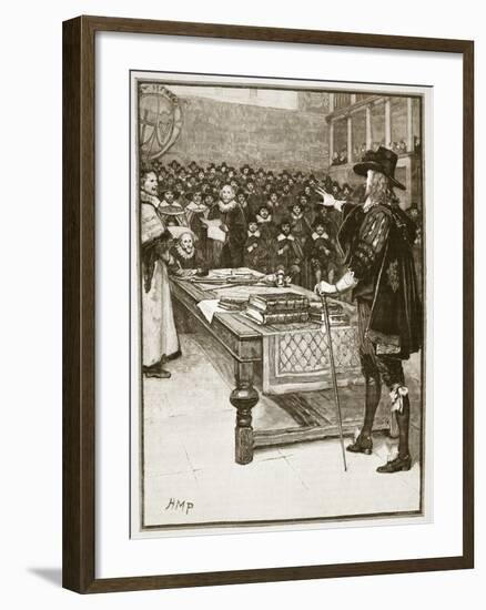 Trial of Charles, Illustration from 'Cassell's Illustrated History of England'-English School-Framed Giclee Print