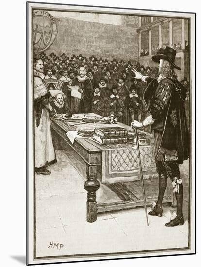 Trial of Charles, Illustration from 'Cassell's Illustrated History of England'-English School-Mounted Giclee Print