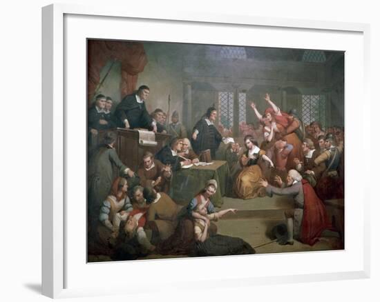 Trial of George Jacobs for Witchcraft, August 5, 1692, 1855-Tompkins Harrison Matteson-Framed Giclee Print