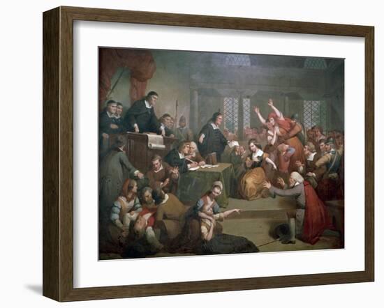 Trial of George Jacobs for Witchcraft, August 5, 1692, 1855-Tompkins Harrison Matteson-Framed Giclee Print