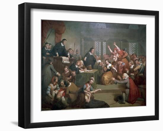 Trial of George Jacobs for Witchcraft, August 5, 1692, 1855-Tompkins Harrison Matteson-Framed Giclee Print