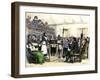 Trial of Giles Corey's Wife for Witchcraft, Salem, 1692-null-Framed Giclee Print