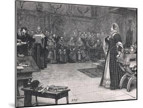 Trial of Mary Queen of Scots in Fotheringay Castle 1586-Henry Moore-Mounted Giclee Print