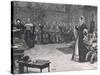 Trial of Mary Queen of Scots in Fotheringay Castle 1586-Henry Moore-Stretched Canvas