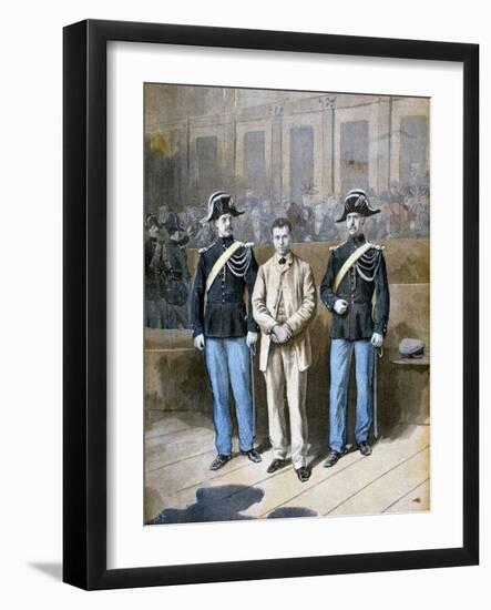 Trial of Sante Jeronimo Caserio, Italian Anarchist and Assassin, 1894-Frederic Lix-Framed Giclee Print