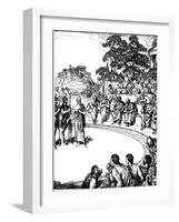 Trial of Socrates, Ancient Greek Philosopher, 399 BC-null-Framed Giclee Print