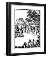 Trial of Socrates, Ancient Greek Philosopher, 399 BC-null-Framed Premium Giclee Print