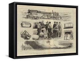 Trial of the 81-Ton Gun at Woolwich-Joseph Nash-Framed Stretched Canvas
