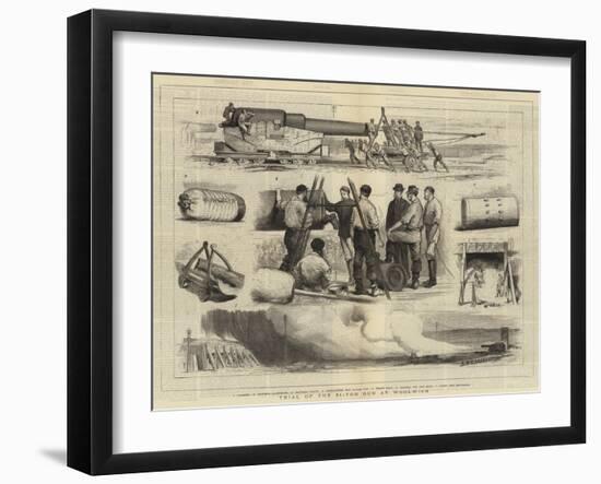 Trial of the 81-Ton Gun at Woolwich-Joseph Nash-Framed Giclee Print