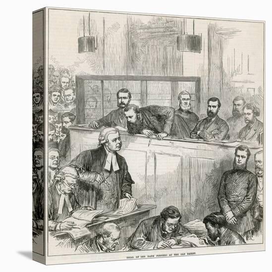 Trial of the Bank Forgers at the Old Bailey-null-Stretched Canvas